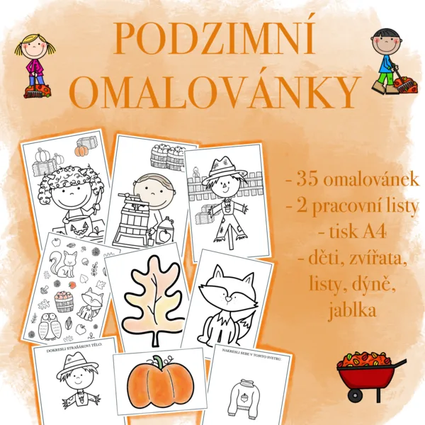 Podzimní omalovánky 1