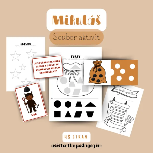 Čert, Mikuláš a anděl - soubor aktivit 1