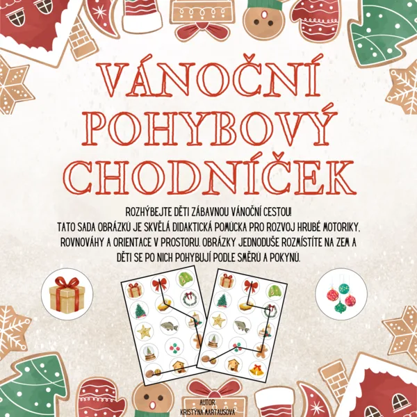 Vánoční pohybový chodník - Zábavná pohybová aktivita! 1