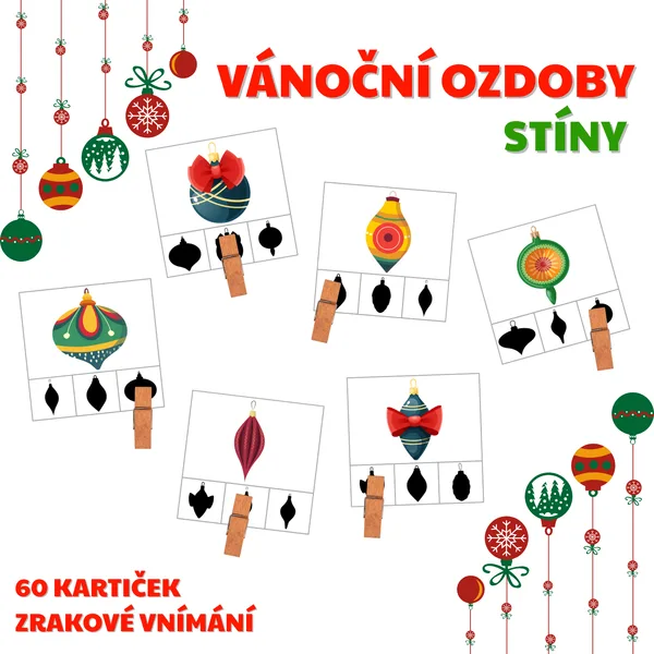 VÁNOČNÍ OZDOBY - stíny 1