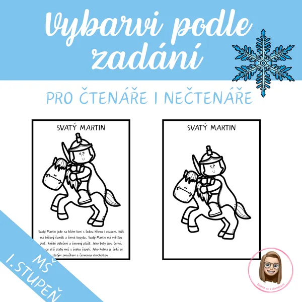SV. MARTIN - vybarvování podle zadání 1
