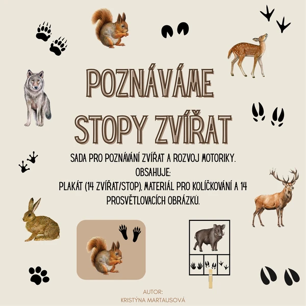 Poznáváme stopy zvířat - Poznáváme zvířata hravě 1