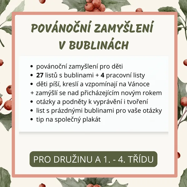 Povánoční zamyšlení v bublinách 1