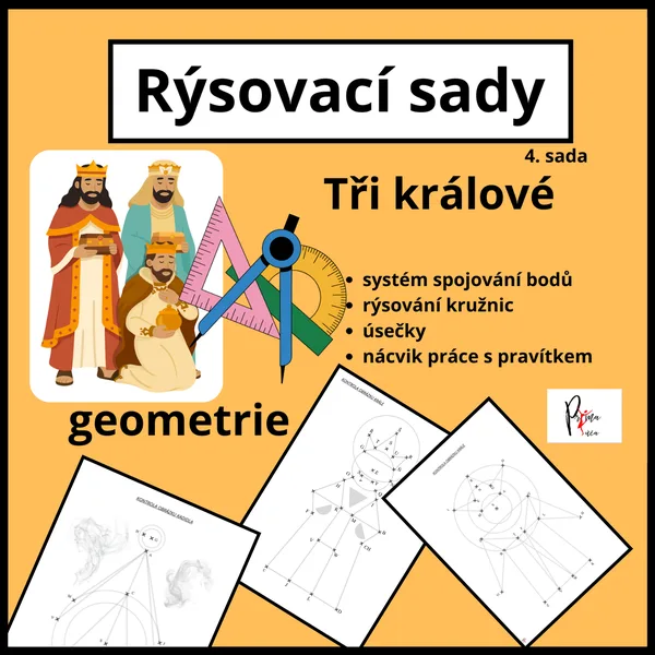 TŘI KRÁLOVÉ - RÝSOVACÍ SADA - GEOMETRIE 1