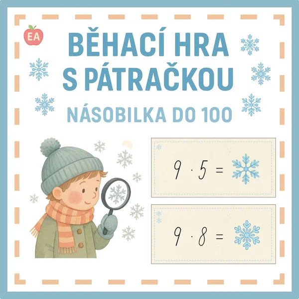 Běhací hra s pátračkou - násobilka 1