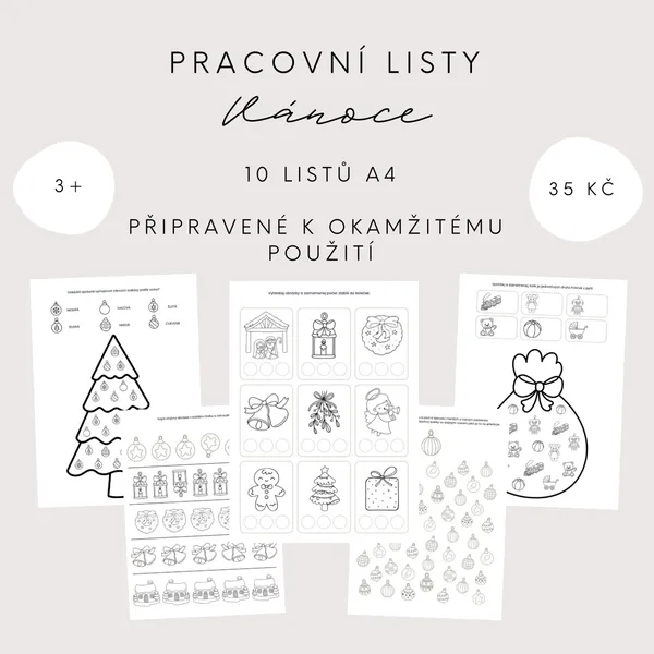 Pracovní listy - Vánoce 1