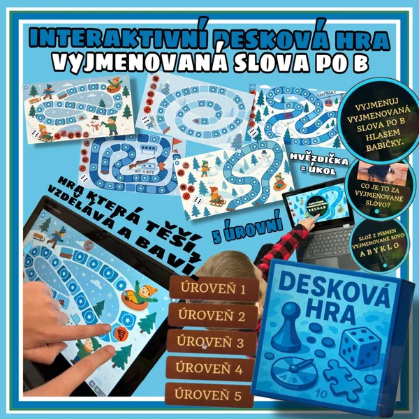 Interaktivní procvičování vyjmenovaných slov po B 1