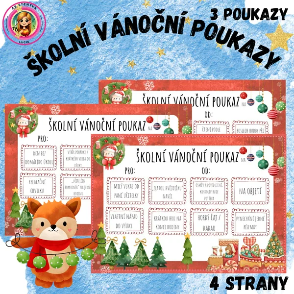 školní vánoční poukazy 1