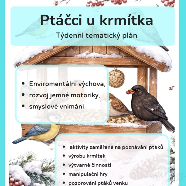 Ptáčci v zimě - ptáci u krmítka 1