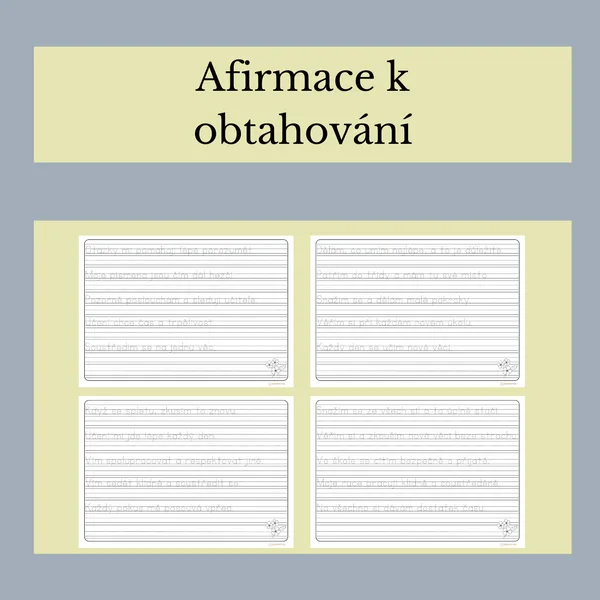 Afirmace k obtahování 1