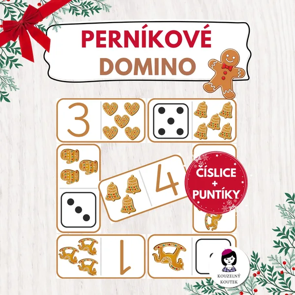 Vánoční domino s perníčky | perníky | zima | Vánoce | Advent 1