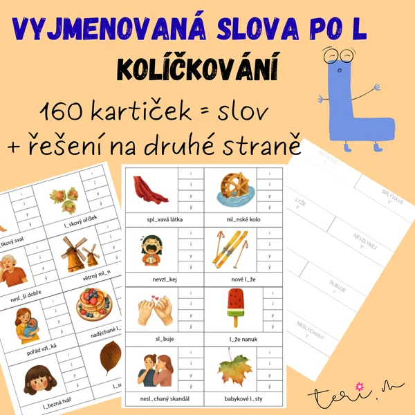 VYJMENOVANÁ SLOVA PO L – KOLÍČKOVÁNÍ 1