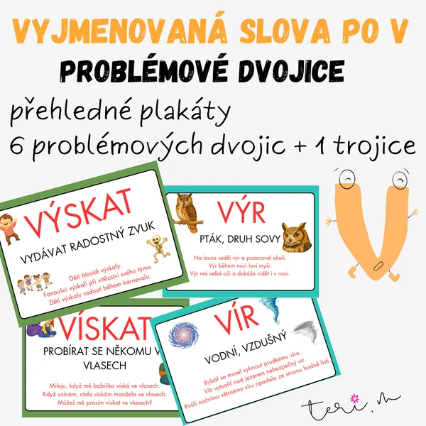 VYJMENOVANÁ SLOVA PO V - problémové dvojice 1