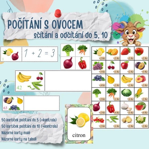 Počítání s ovocem - nákupy 1