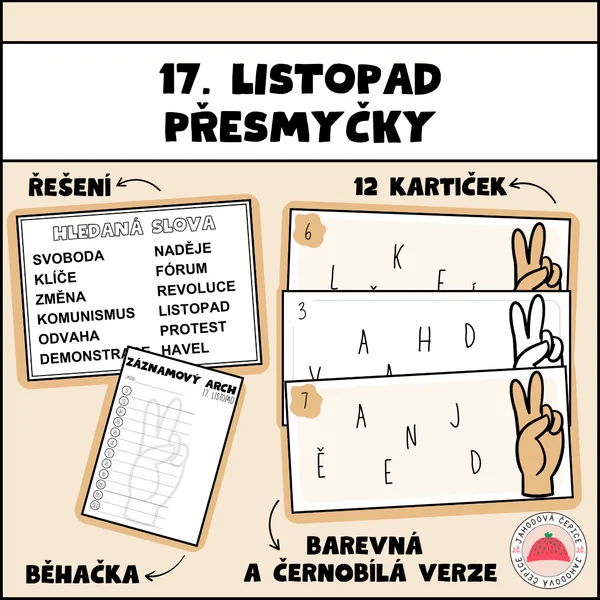 17. listopad - Den boje za svobodu a demokracii - přesmyčky 1