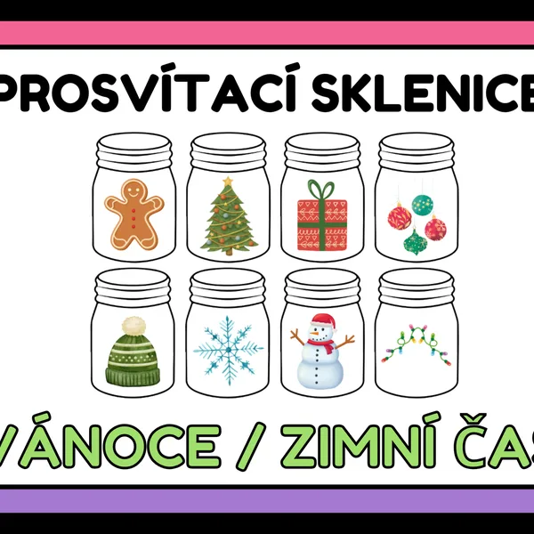 Prosvítací sklenice - Vánoce / Zimní čas 1