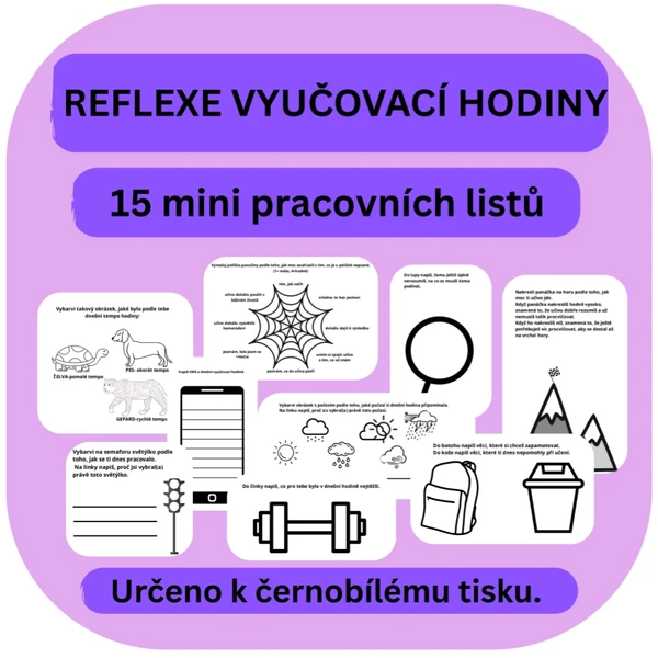 Reflexe vyučovací hodiny- mini pracovní listy  1