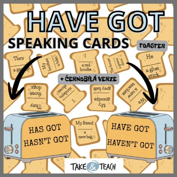 HAVE GOT - sloveso mít - speaking cards 1