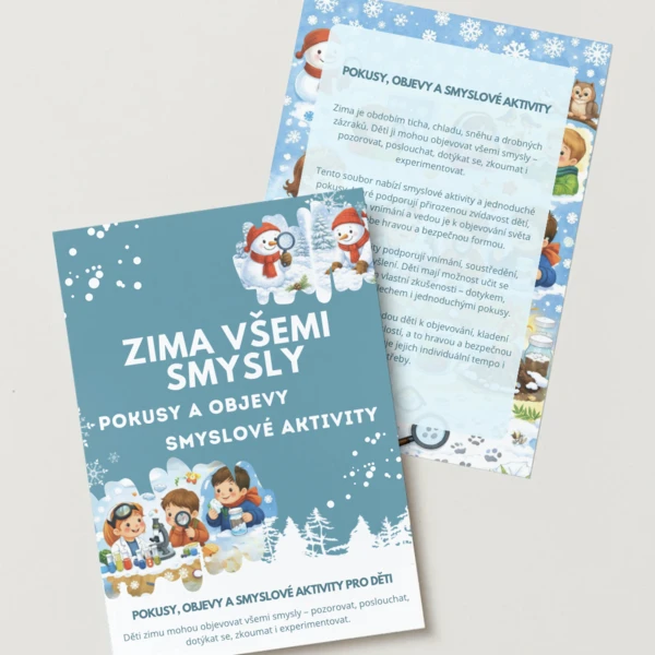 Zima všemi smysly - pokusy, objevy, smyslové hry 1