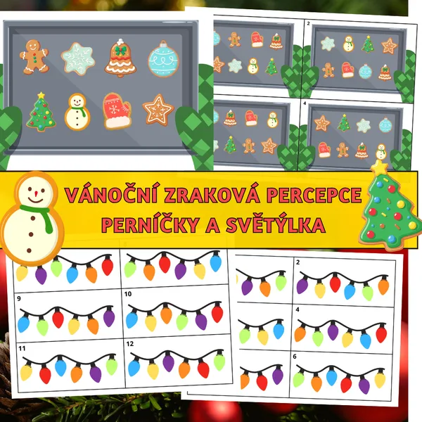 Vánoční zraková percepce: Perníčky a světýlka 1