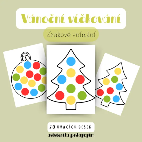Vánoční víčkování - zrakové vnímání 1