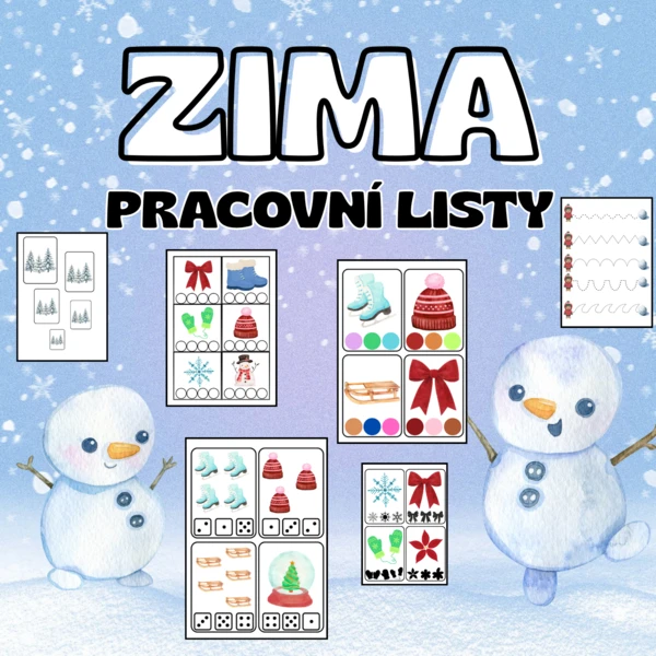 Zima - pracovní listy  1