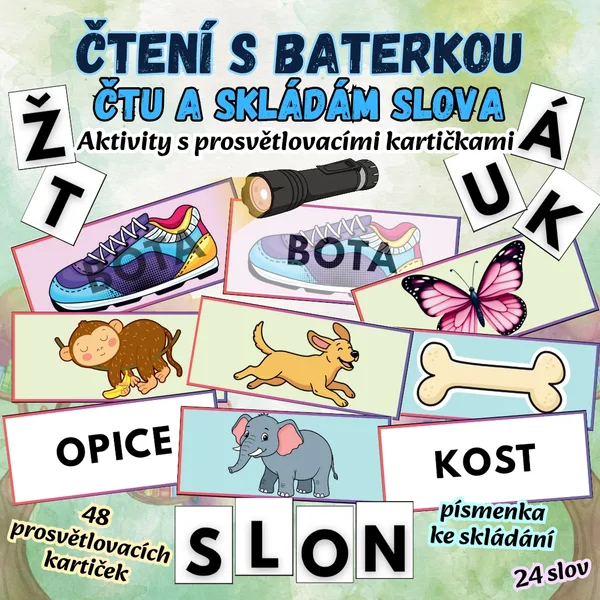 ČTENÍ S BATERKOU - ČTU A SKLÁDÁM SLOVA 1