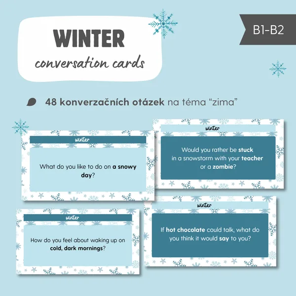 WINTER conversation cards / Zimní konverzační kartičky 1