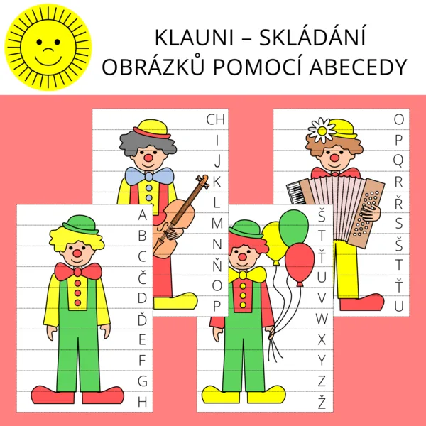KLAUNI – SKLÁDÁNÍ OBRÁZKŮ POMOCÍ ABECEDY 1