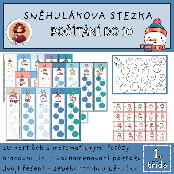 Sněhulákova stezka- počítání do 10 1