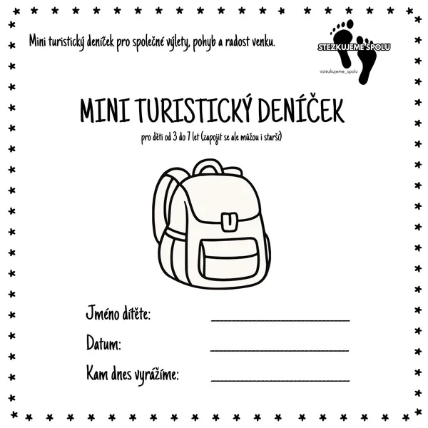 MINI TURISTICKÝ DENÍČEK 1