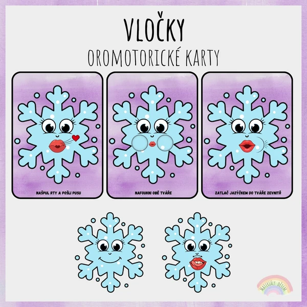 ❄️Vločky, oromotorické karty❄️ 1