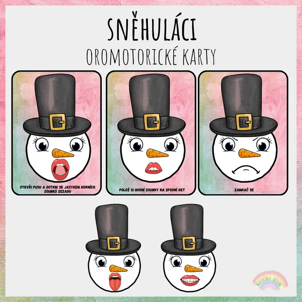☃️Sněhuláci, oromotorické karty☃️ 1