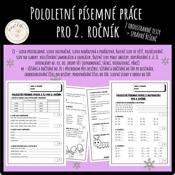 Pololetní písemné práce pro 2. ročník 1