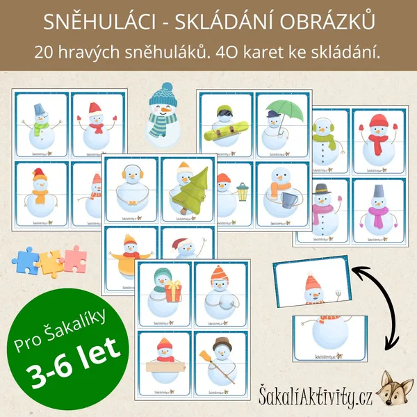  SNĚHULÁCI - skládání obrázků  1