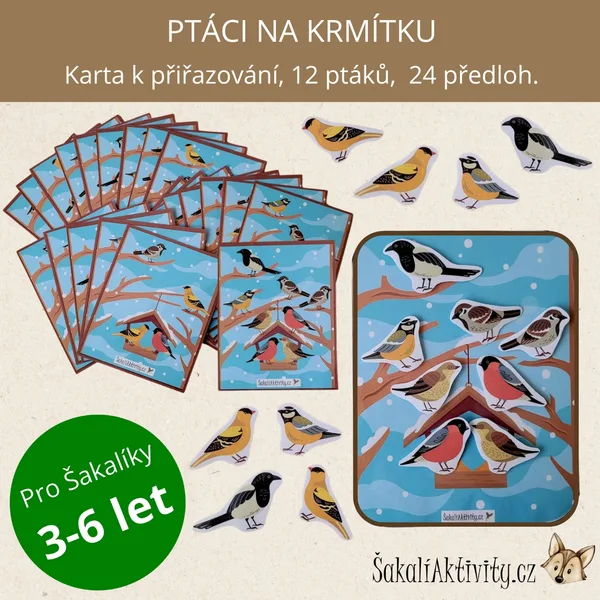 PTÁCI NA KRMÍTKU - přiřazování obrázků 1