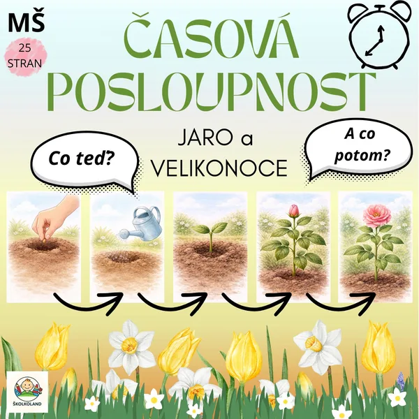 Časová a dějová posloupnost – jaro v MŠ (příroda, zvířata, tradice, Velikonoce) 1