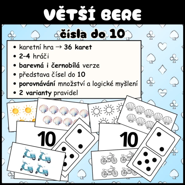 Větší bere - představa čísel do 10 1