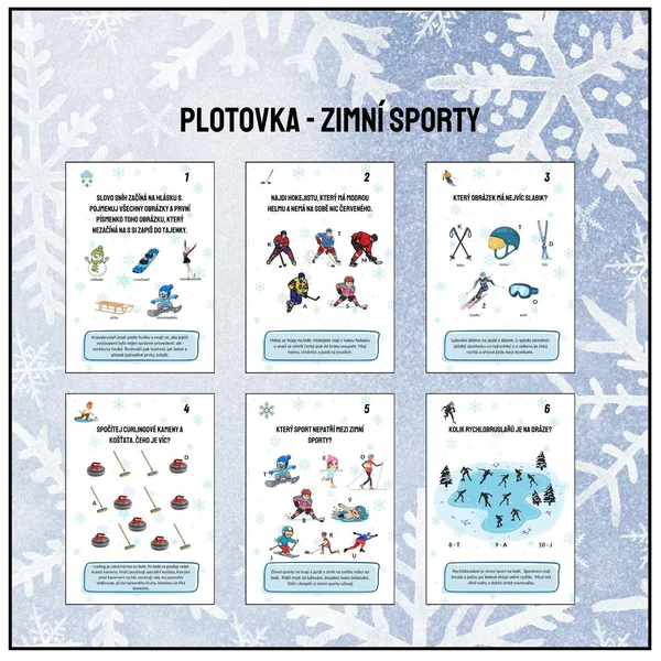 Plotovka ZIMNÍ SPORTY pro MŠ 1