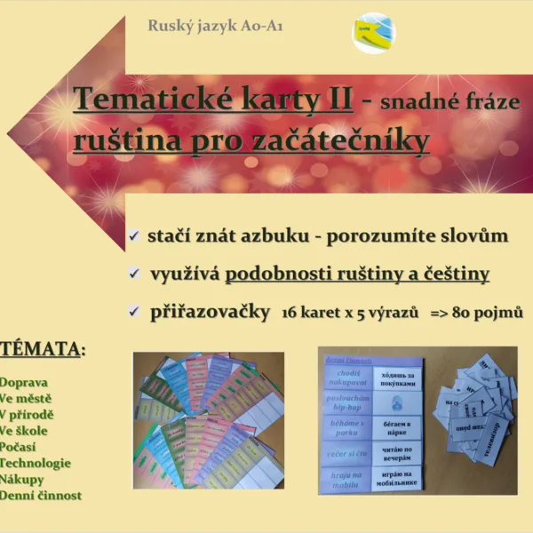Tematické karty II - slova a fráze (Ruský jazyk pro začátečníky) 1