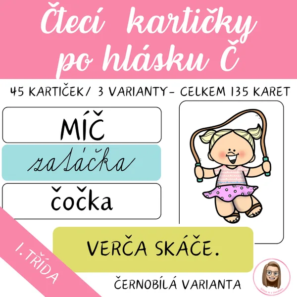 HLÁSKA Č - čtecí kartičky 1