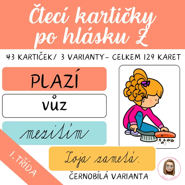 Čtecí kartičky po hlásku Z 1