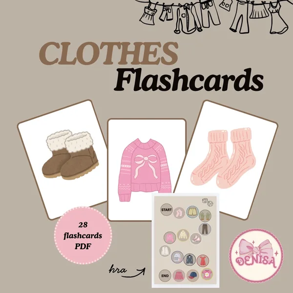 Flashcards clothes - oblečení + hra  1