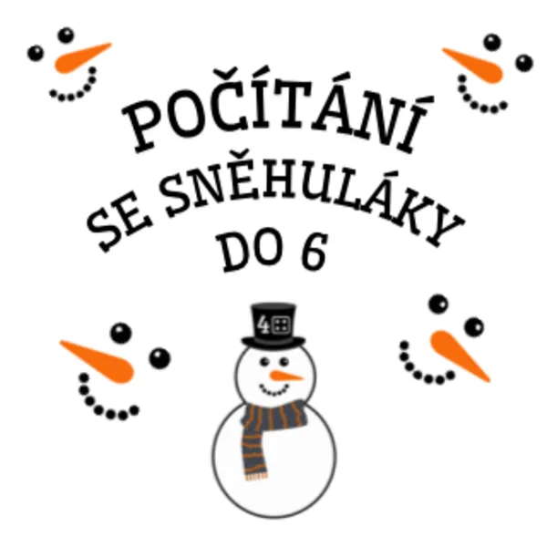 Počítání do 6 se sněhuláky 1