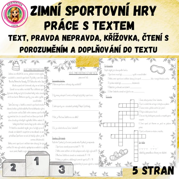 Zimní sportovní hry - práce s textem 1