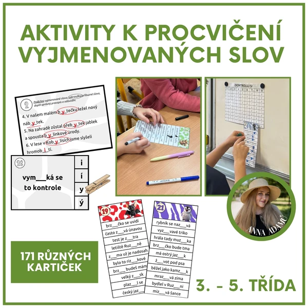 Aktivity k procvičení vyjmenovaných slov 1