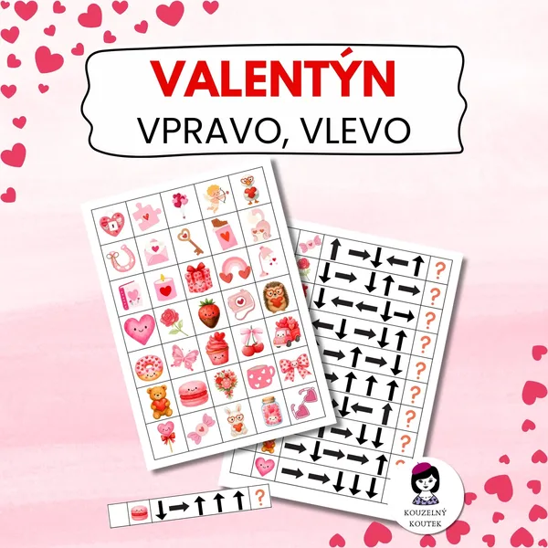 Valentýnské šifrování | Valentýn | Vpravo, vlevo | Orientace | Láska | Únor 1