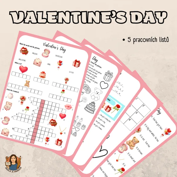 Valentine's day - pracovní listy 1