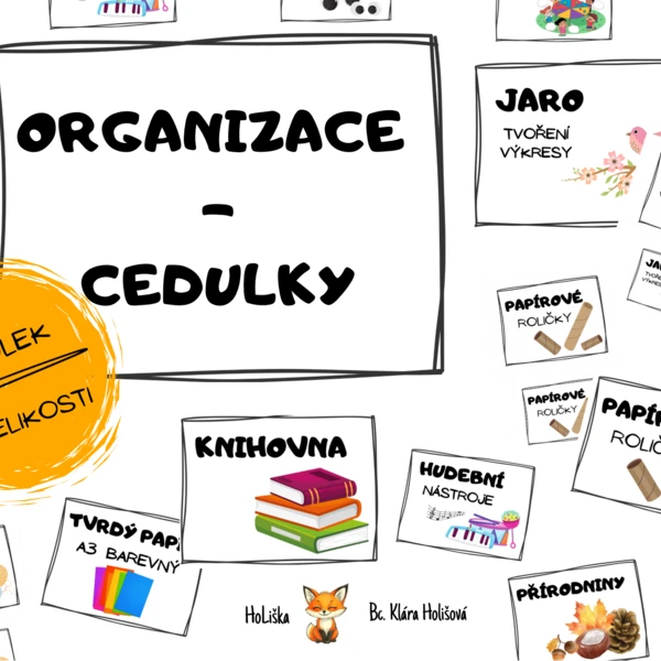 Organizace - 175 cedulek - 3 velikosti 1
