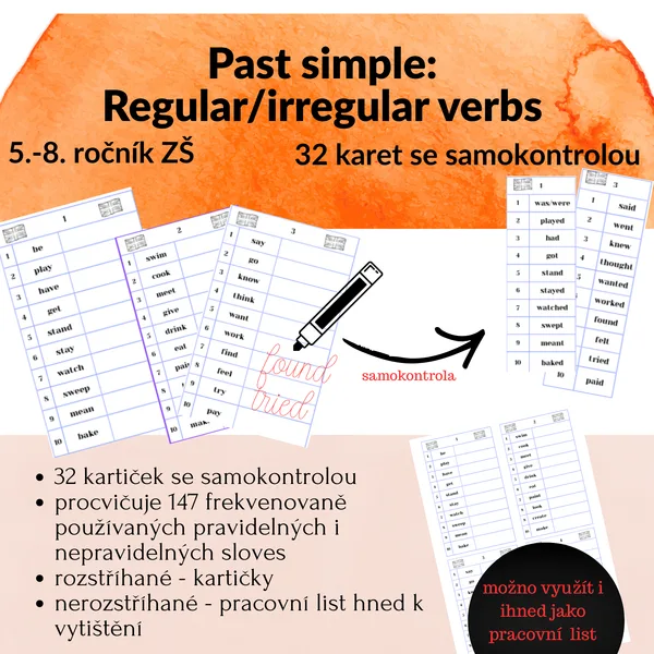 Past simple - pravidelná a nepravidelná slovesa 1